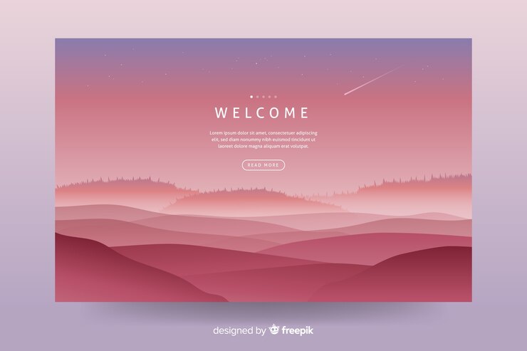 Free Vector gradient landscape background for landing page