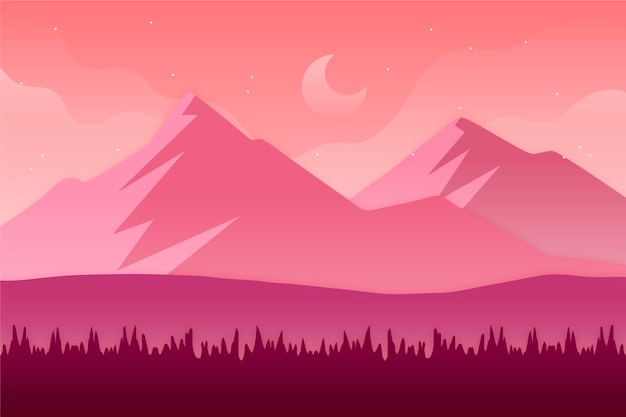 Free vector gradient landscape design background