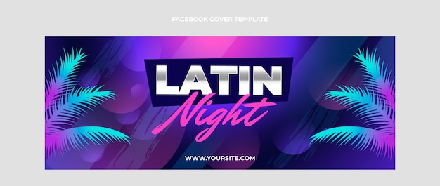 Free vector gradient latin dance party template