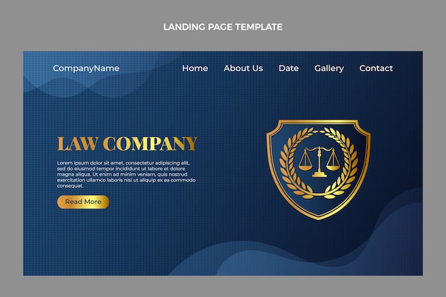 Gradient law firm landing page template