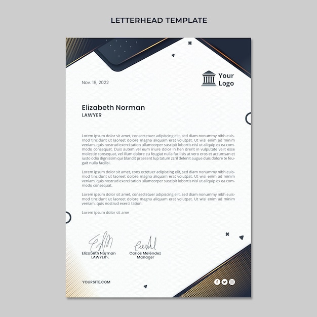 Free vector gradient law firm template