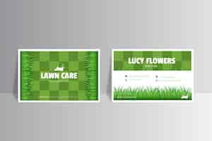 Free vector gradient lawn care business card