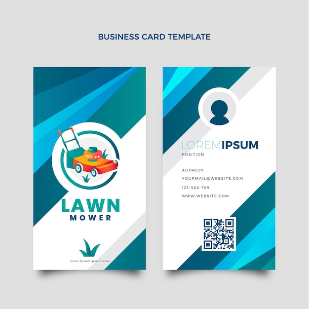 Gradient lawn care business cards