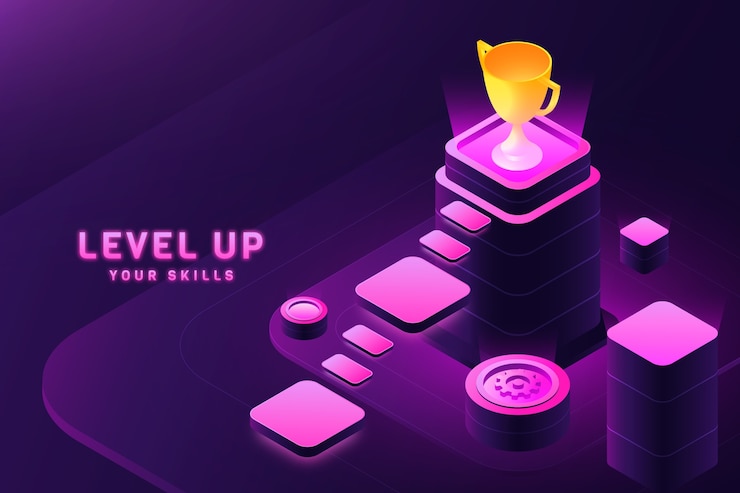 Free Vector gradient level up illustration
