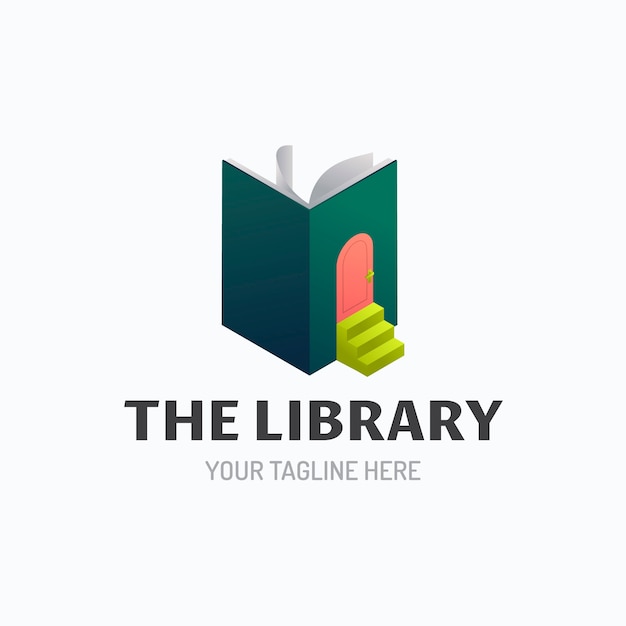 Gradient library logo template