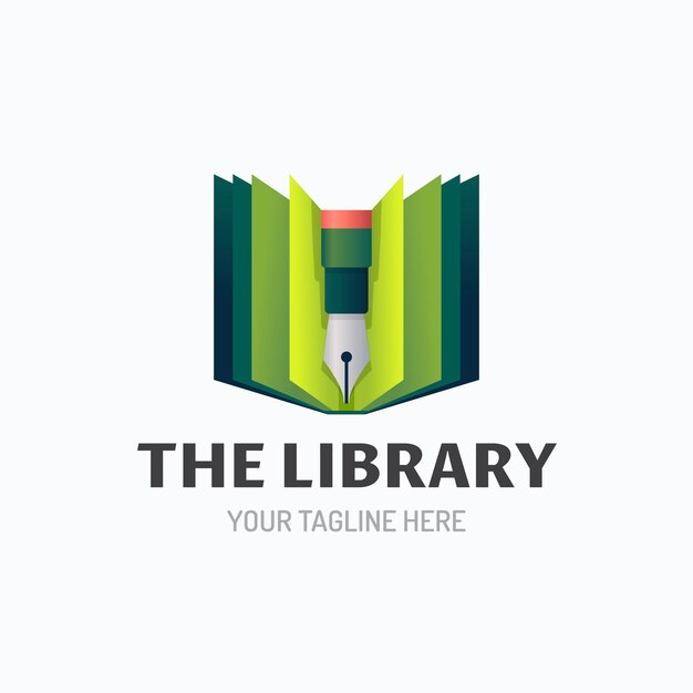 Gradient library logo template