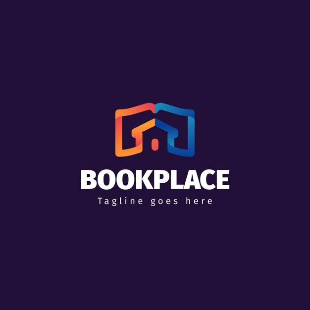 homework logo Free vector gradient library logo
