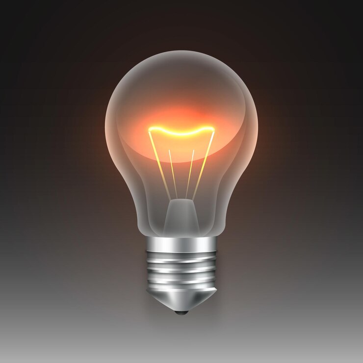 Free Vector gradient light bulb with electricity