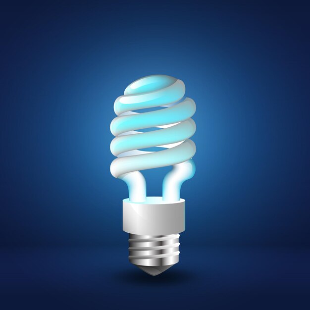 Gradient light bulb with electricity