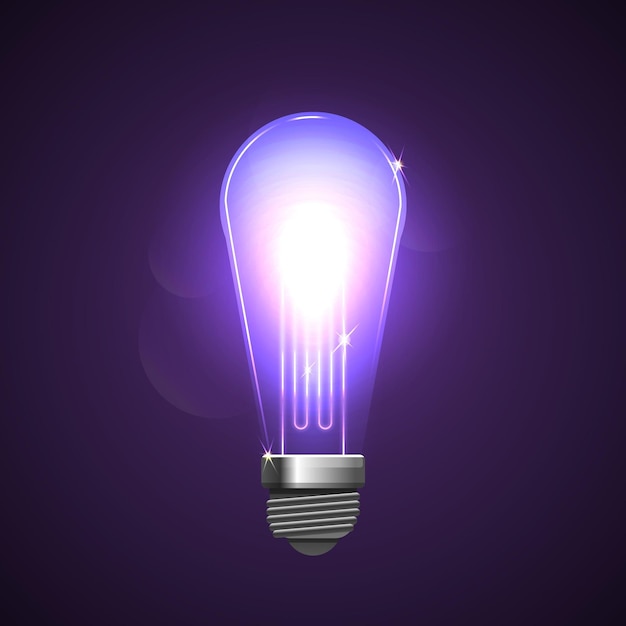 Gradient light bulb with electricity