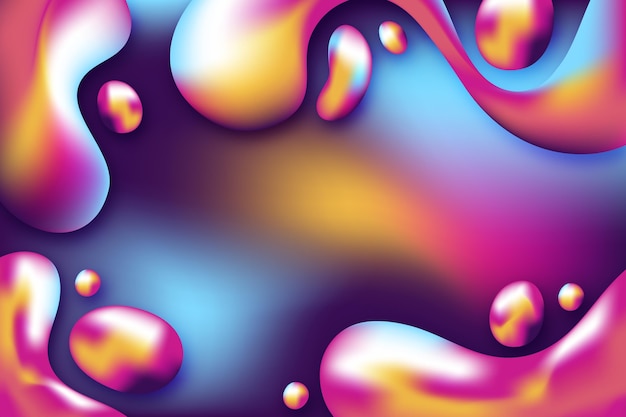 Free vector gradient liquid abstract background