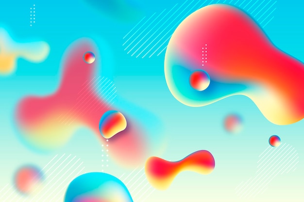 Free vector gradient liquid abstract background