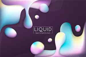 Free vector gradient liquid abstract background