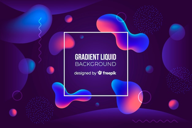 Free vector gradient liquid background