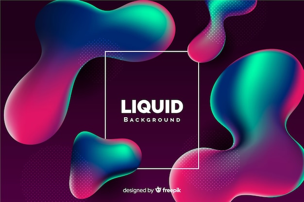 Free vector gradient liquid background