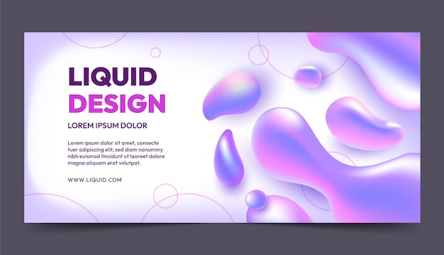 Gradient liquid horizontal banner