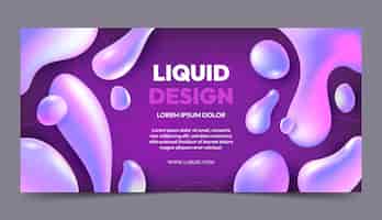 Free vector gradient liquid horizontal banner