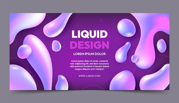 Gradient liquid horizontal banner