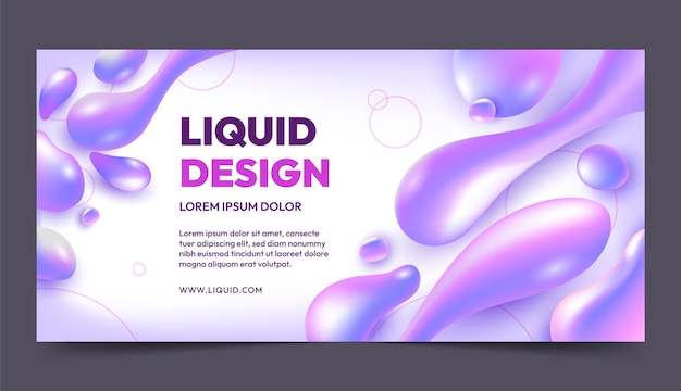 Gradient liquid horizontal banner