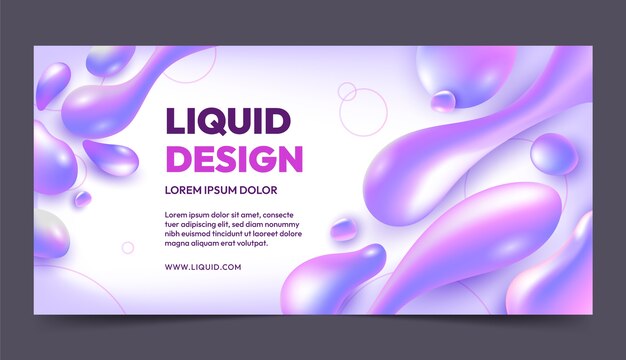 Gradient liquid horizontal banner