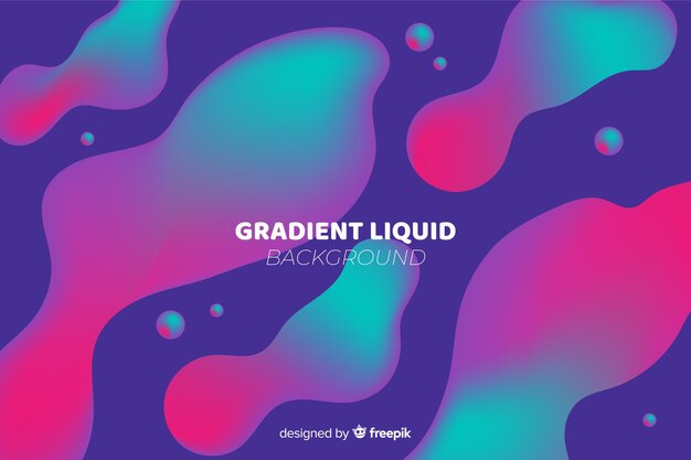 Gradient liquid shapes background