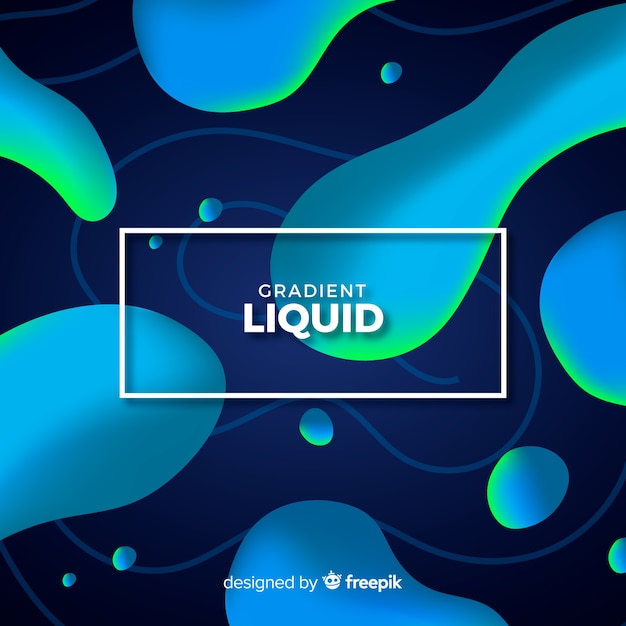 Gradient liquid shapes background