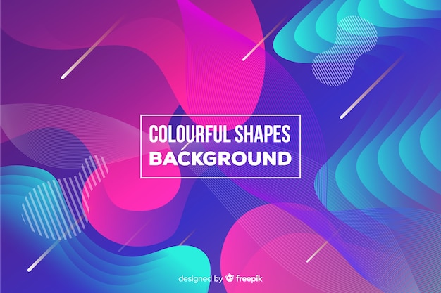 Gradient liquid shapes background