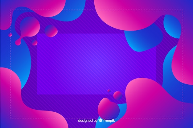 Gradient liquid shapes background