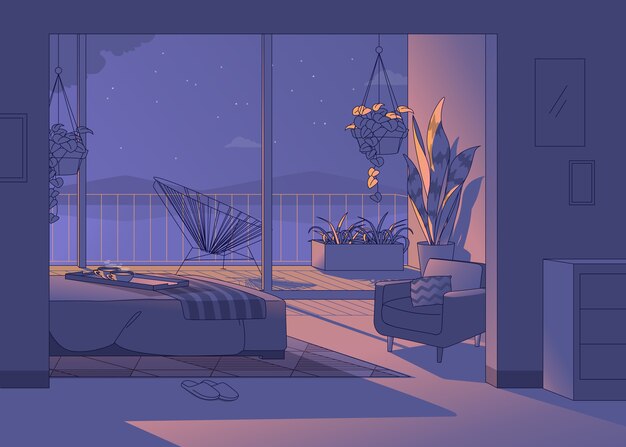 Gradient lo fi illustration