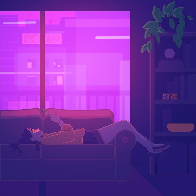 Gradient lo-fi illustrations