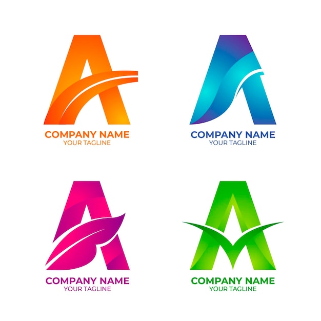 Gradient a logo collection