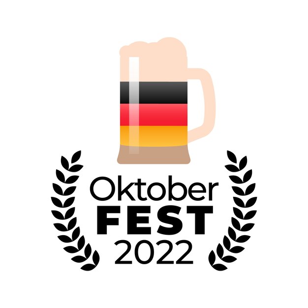 Шаблон логотипа градиента для фестиваля октоберфест