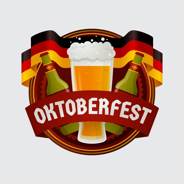 Gradient logo template for oktoberfest festival