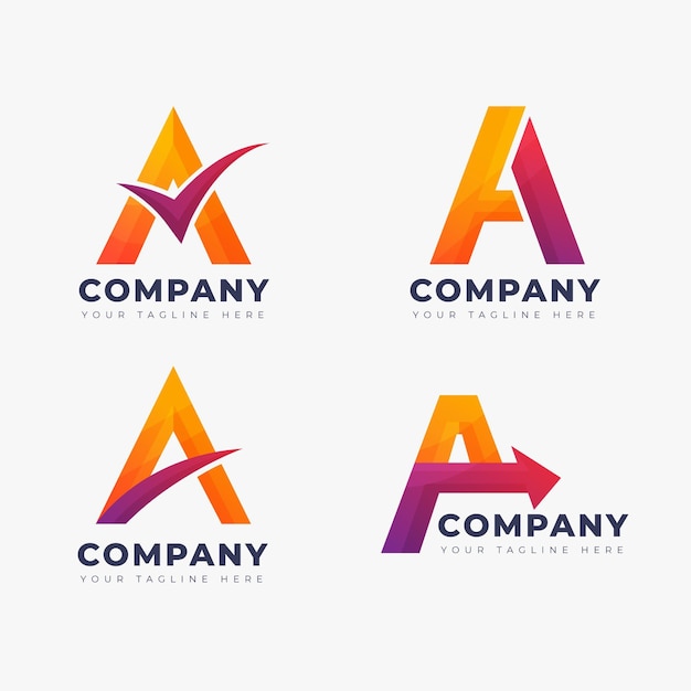 Gradient a logo template set