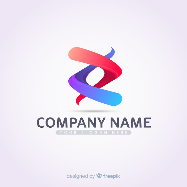 Free Vector gradient logo template with abstract shape