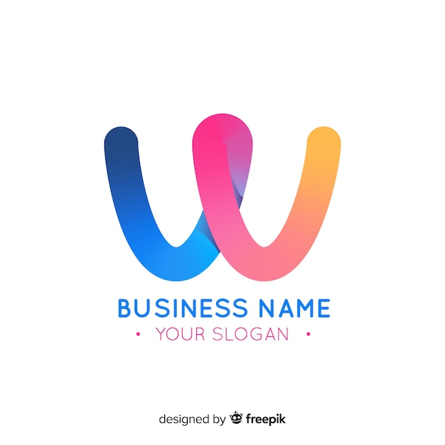 Gradient logo template with abstract shape