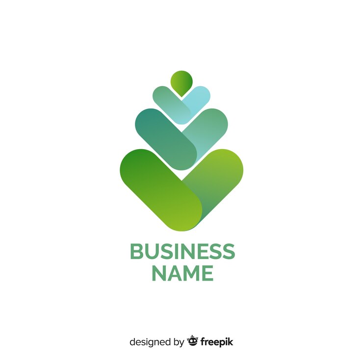 Free Vector gradient logo template with abstract shape
