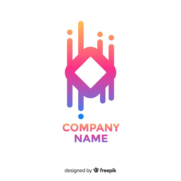 Gradient logo template with abstract shape