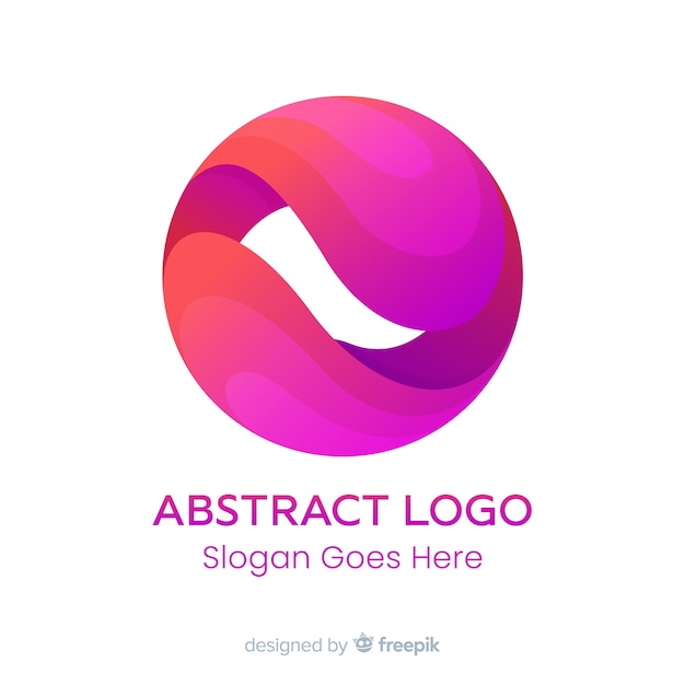 Шаблон логотипа градиента с абстрактной формой