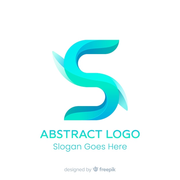 Gradient logo template with abstract shape