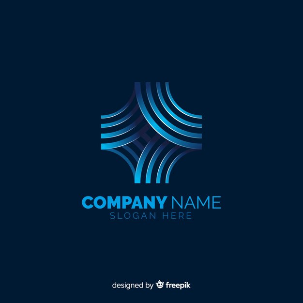 Gradient logo template with abstract shape