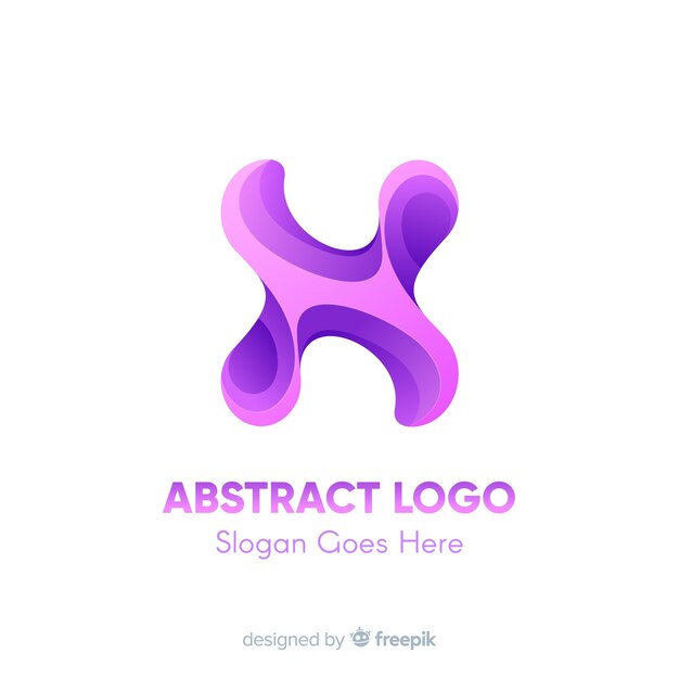 Gradient logo template with abstract shape