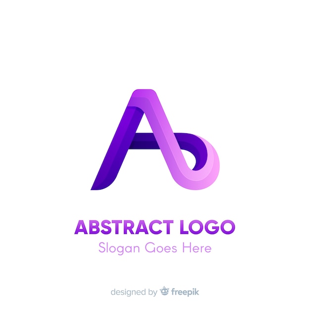 抽象的な形のグラデーションのロゴのテンプレート