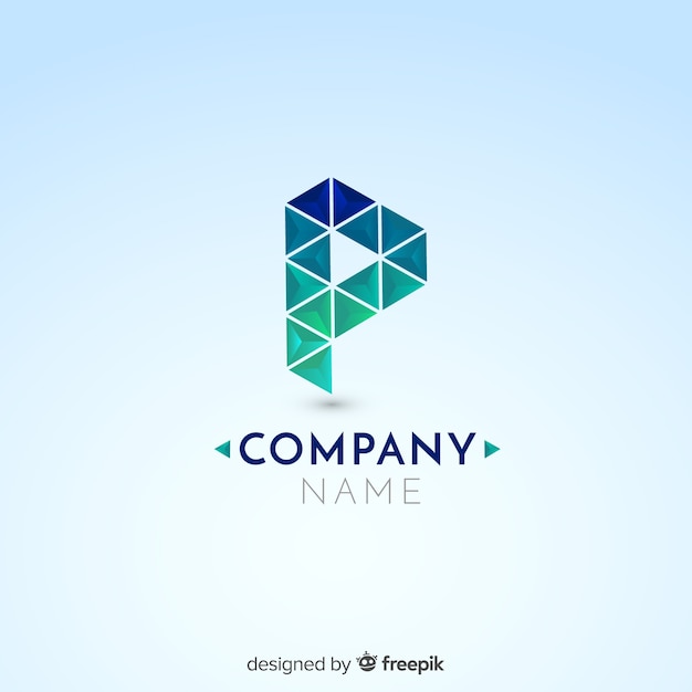 Gradient logo template with abstract shape