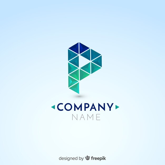 Gradient logo template with abstract shape