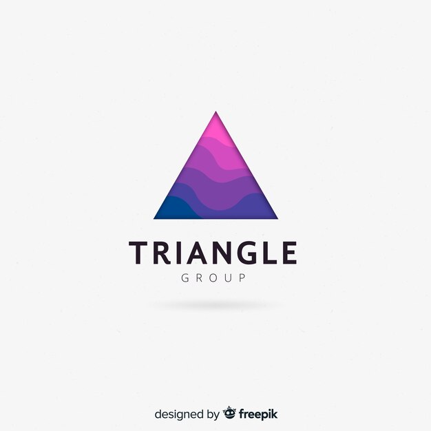 Gradient logo template with abstract shape