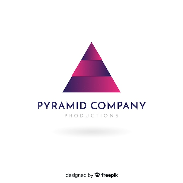 Gradient logo template with abstract shape