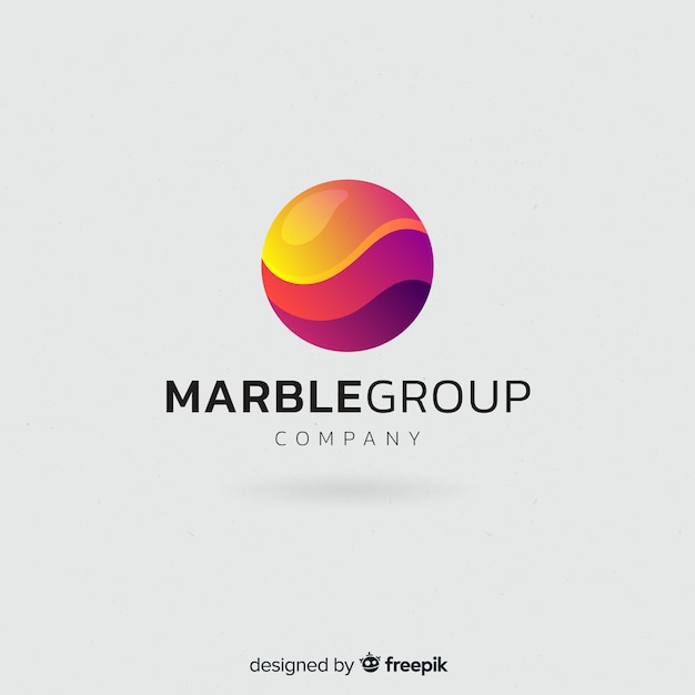 Gradient logo template with abstract shape