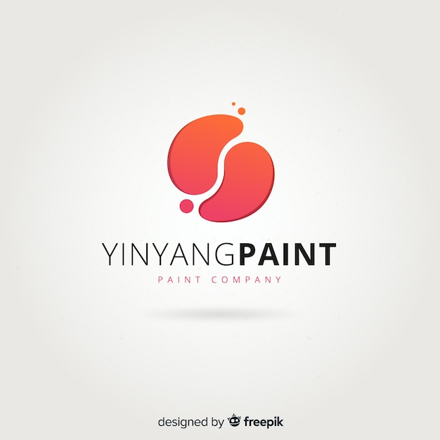 Gradient logo template with abstract shape