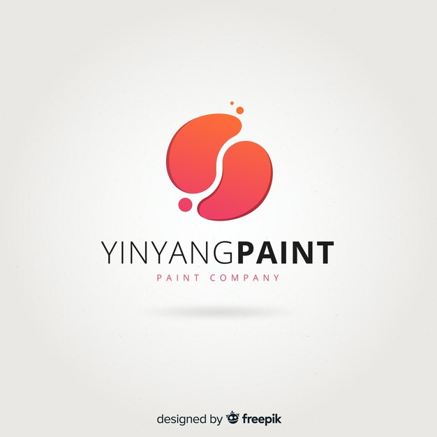 Gradient logo template with abstract shape